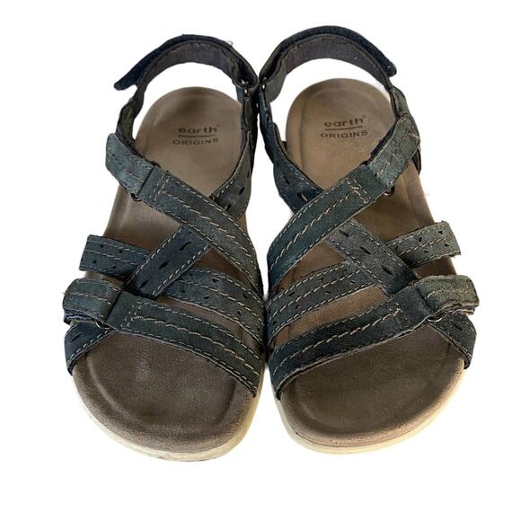 EARTH ORIGINS Women's Size 7M Savoy Sammie Sandals Blue Strappy Comfy Leather - Picture 11 of 13